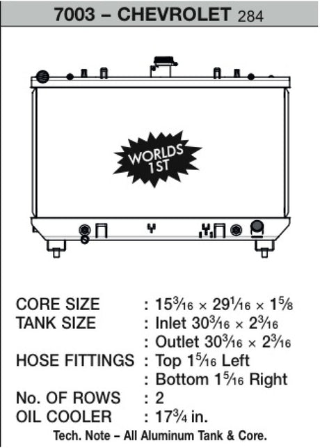 CSF 10-12 Chevrolet Camaro V8 Radiator 7003