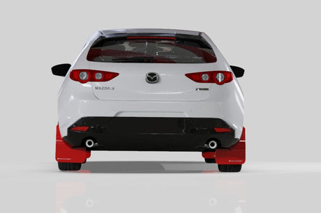 Rally Armor 19-22 Mazda3 GT Sport Hatch Black UR Mud Flap w/ White Logo MF61-UR-BLK/WH