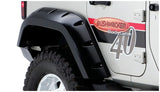 Bushwacker 07-18 Jeep Wrangler Unlimited Max Pocket Style Flares 2pc Extended Coverage - Black 10044-02