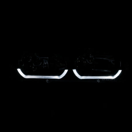 ANZO 1988-1998 Chevrolet C1500 Crystal Headlights Black w/ Low - Brow 111299