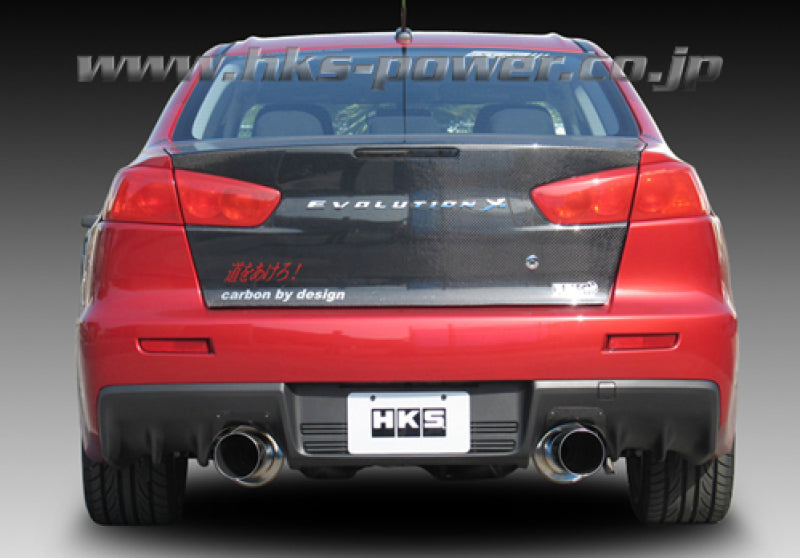 HKS 08-09 Evo 10 Hi-Power Dual Tip Catback Exhaust 31008-BM001