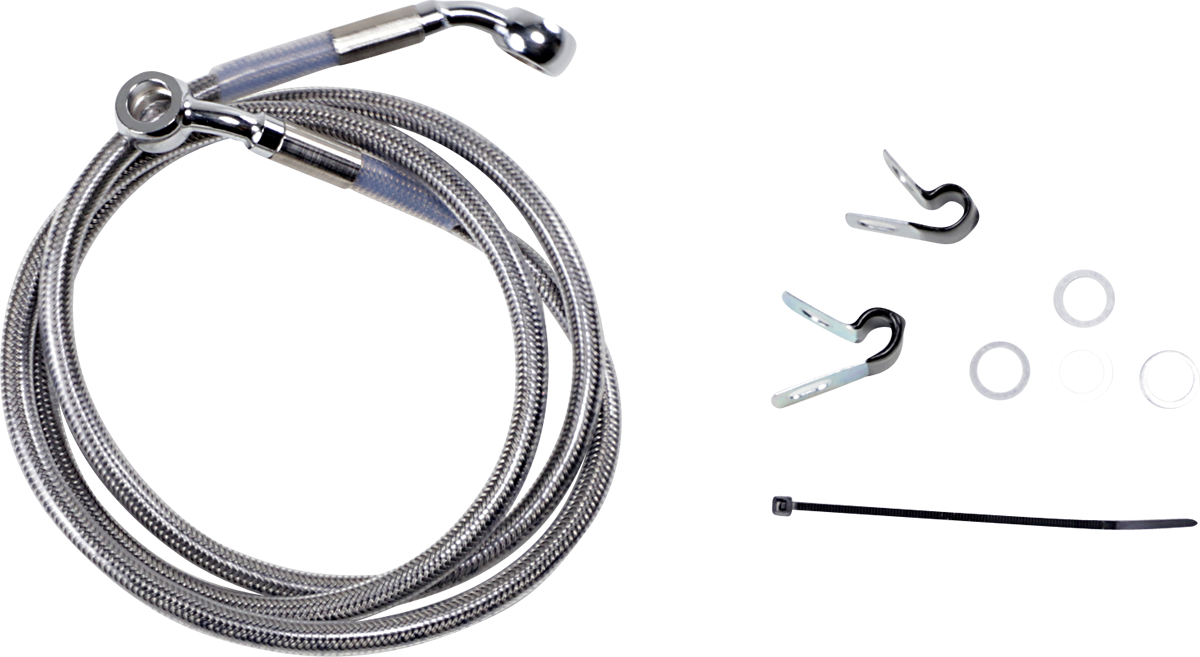 DRAG SPECIALTIES Brake Line - Front - +6" - Stainless Steel - XL 660310-6