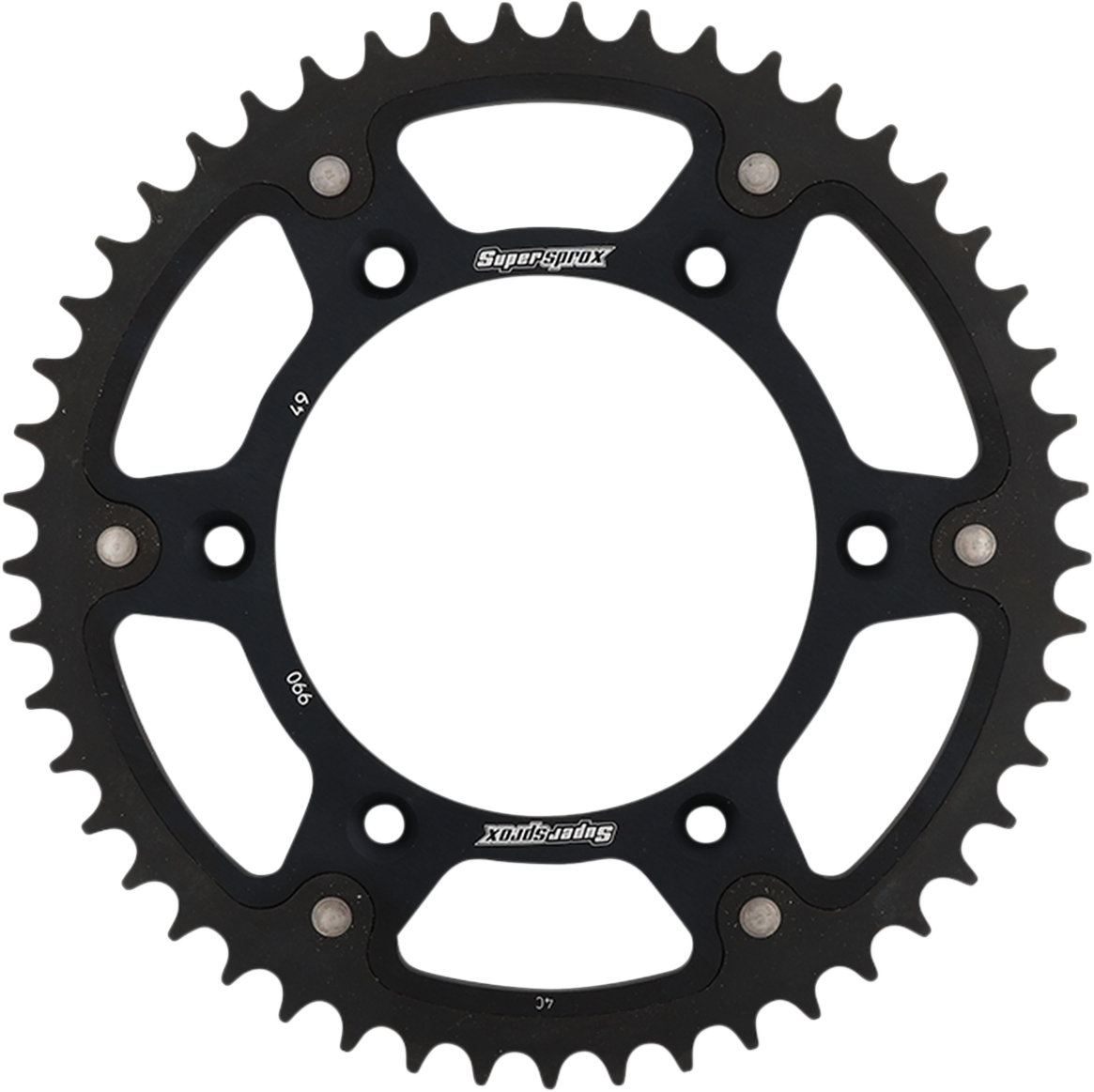 SUPERSPROX Stealth Rear Sprocket - 49 Tooth - Black - Husaberg/Husqvarna/KTM RST-990-49-BLK