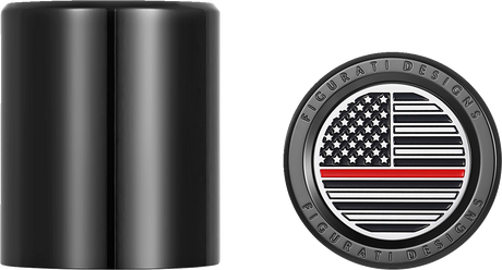 FIGURATI DESIGNS Docking Hardware Covers - American Flag - Contrast Cut - Black FD75-DC-2730-BK