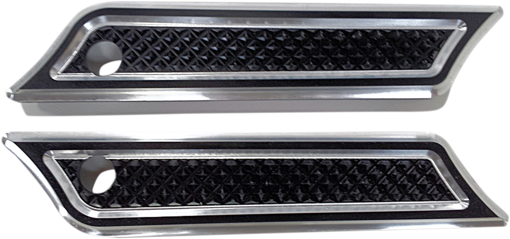 EDDIE TROTTA DESIGNS Saddlebag Hinge Covers - Black TC-982B