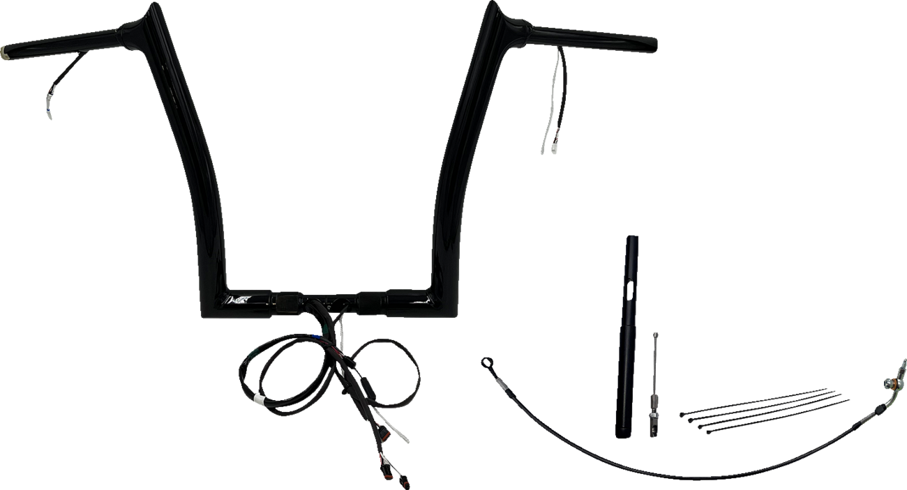 FAT BAGGERS INC. Handlebar Kit - Pointed Top - 14" - Black 812914-B