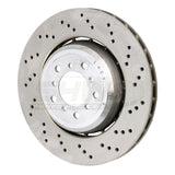 SHW 08-13 BMW M3 4.0L Right Front Cross-Drilled Lightweight Brake Rotor (34112283802) BFR42852