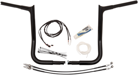 FAT BAGGERS INC. Handlebar Kit - Pointed Top - 14" - Black 909214-B