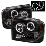 Spyder Ford F250/350/450 Super Duty 05-07 Projector Headlights LED Halo- LED Blk PRO-YD-FS05-HL-BK 5010544