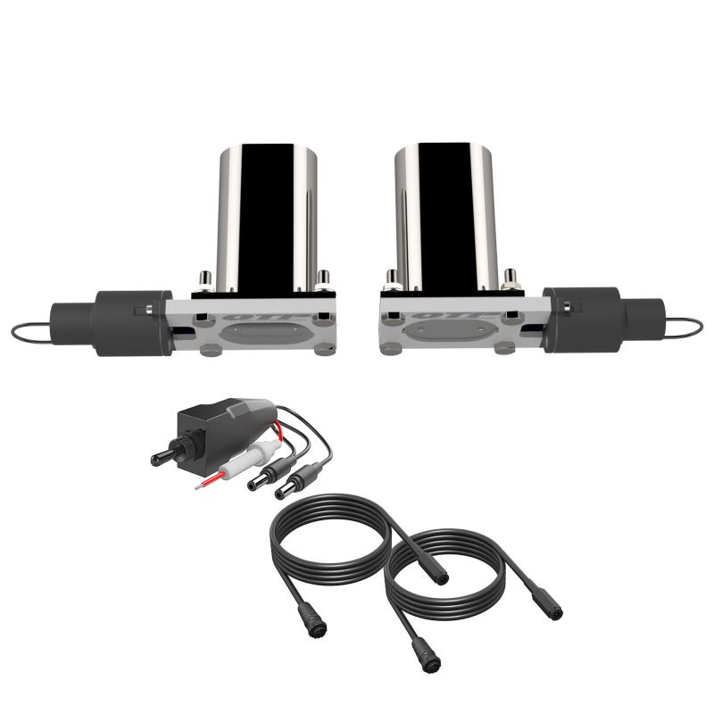 QTP Bolt-On QTEC Dual Low Profile Oval Electric Cutout Valves - Pair QTEC66