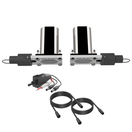 QTP Bolt-On QTEC Dual Low Profile Oval Electric Cutout Valves - Pair QTEC66