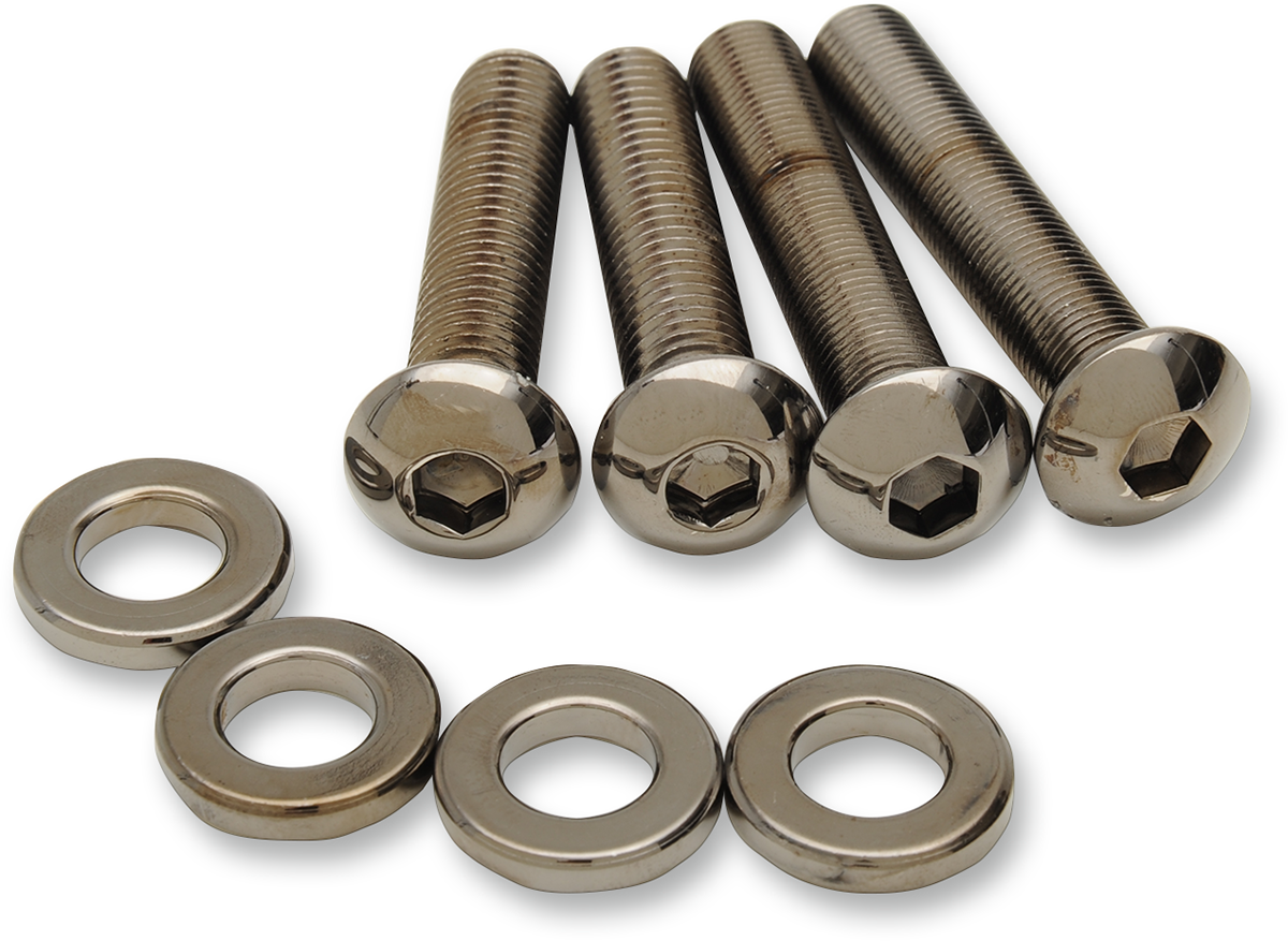 DRAG SPECIALTIES Kit de montaje de amortiguador - Negro/Cromo HECHO EN EE. UU. MKDR8BK 