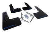 Rally Armor 17-18 Honda Civic Type R (Type R Only) UR Black Mud Flap w/ Blue Logo MF47-UR-BLK/BL