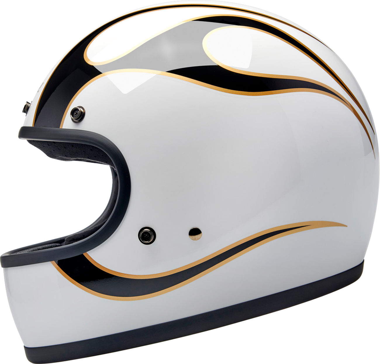 Casco BILTWELL Gringo - Llamas - Blanco/Negro - XS 1002-561-501 