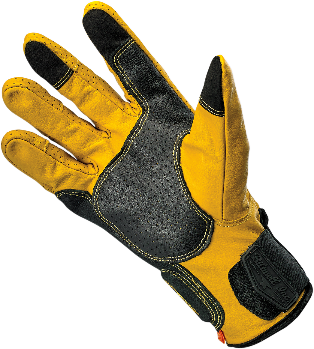 BILTWELL Borrego Gloves - Gold/Black - Large 1506-0701-304