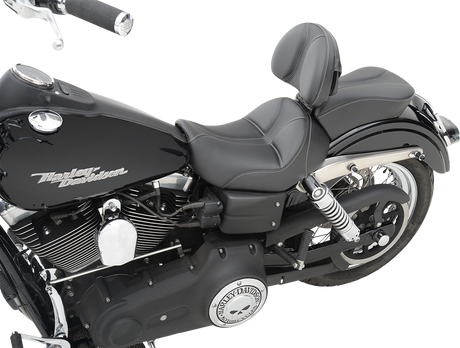 SADDLEMEN Dominator Solo Seat - Stitched - Black w/ Gray Stitching - FL/FX '06-'17 806-04-0042