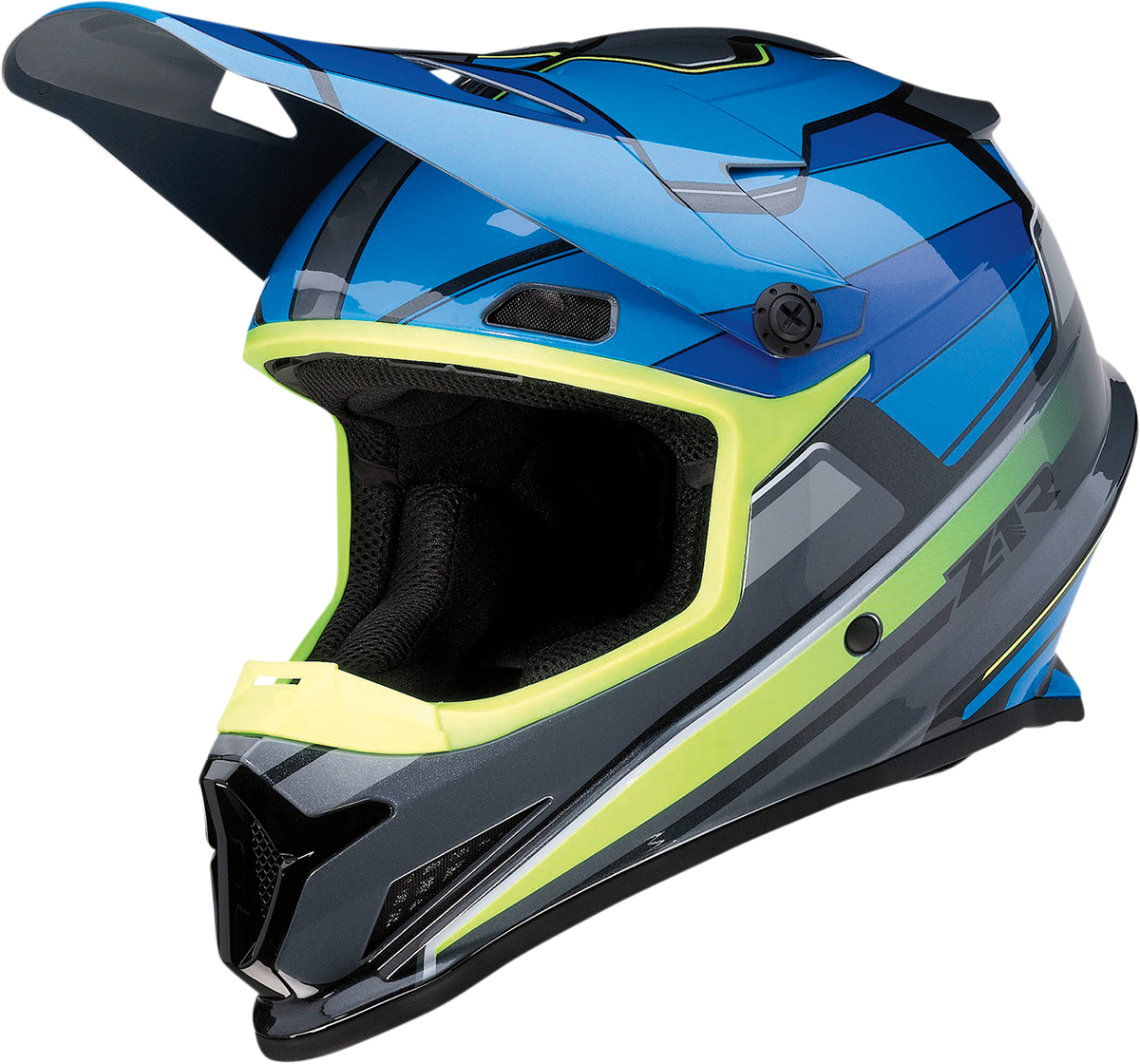 Z1R Rise Helmet - MC - Blue/Hi-Vis Yellow - 4XL 0110-7199