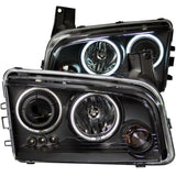 ANZO 2006-2010 Dodge Charger Projector Headlights w/ Halo Chrome (CCFL) 121218