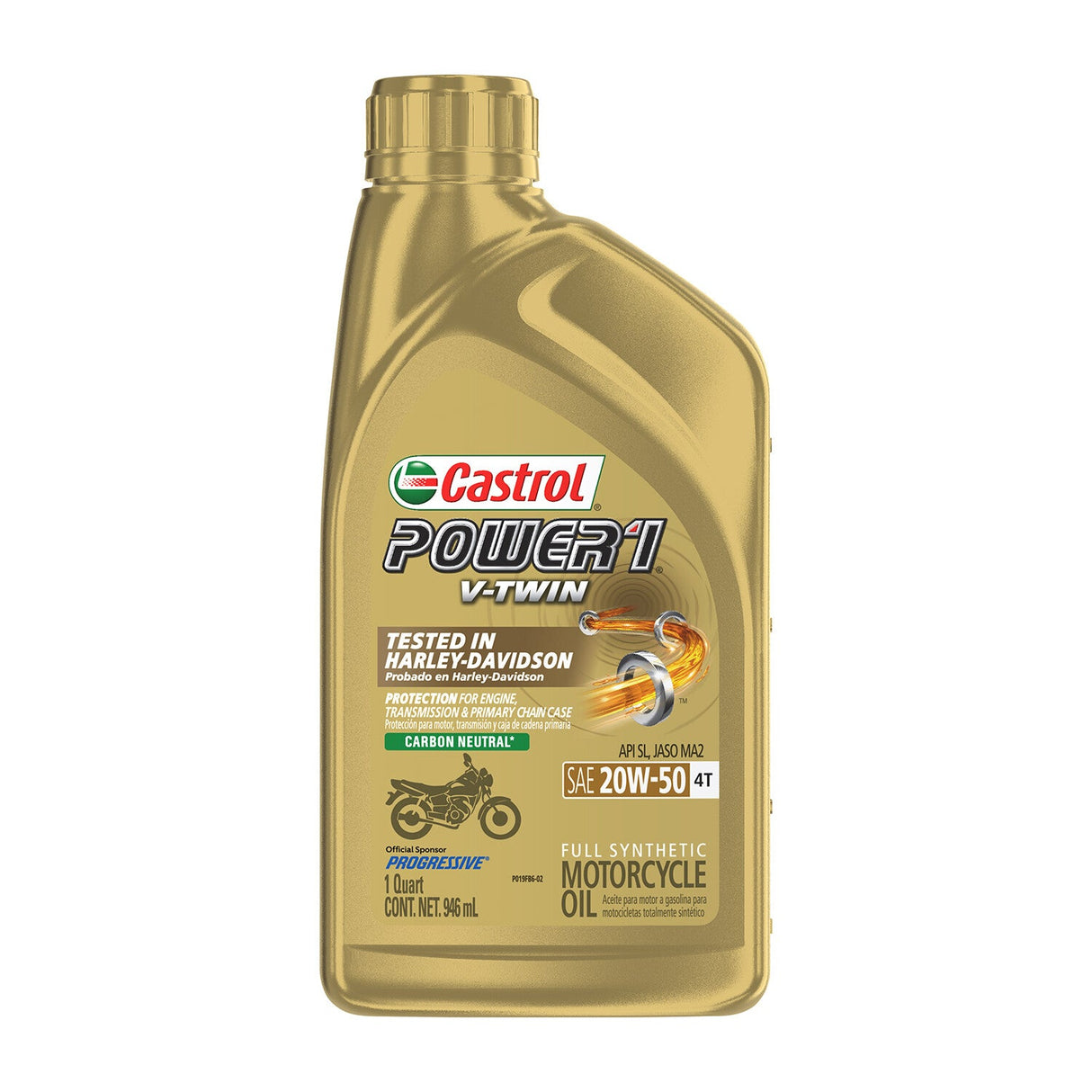CASTROL Power 1 V-Twin 4t Synthetic 20w50 1 Qt 15D28D