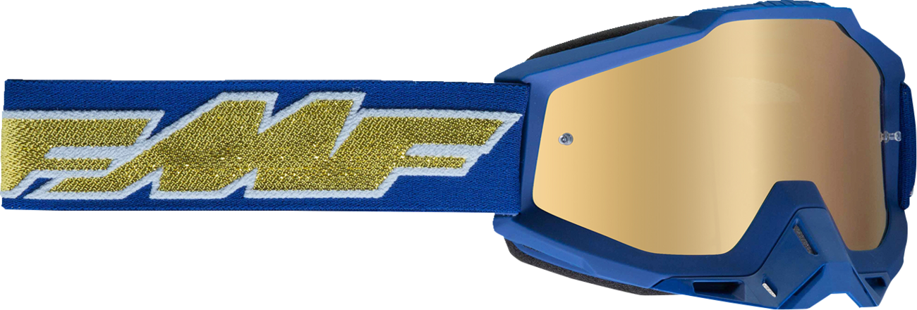 Gafas FMF PowerBomb - Rocket - Azul marino profundo - Espejo dorado F-50037-00010 2601-3293 