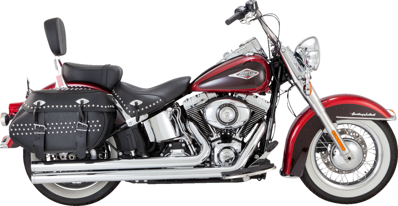 VANCE & HINES Big Shots Long Exhaust System - Chrome Softail / Fat Boy 2012-2017   17323