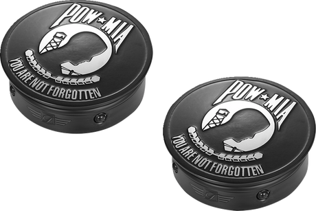 FIGURATI DESIGNS Swing Arm Covers - POW MIA - Custom - Black FD55-POW-BLK
