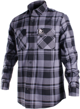 THROTTLE THREADS Long-Sleeve Flannel Shirt - Gray/Black - Medium TT636S68GYMR