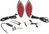 RUSS WERNIMONT DESIGNS LED Cat-Eye Lights - Chrome Bezel RWD-310