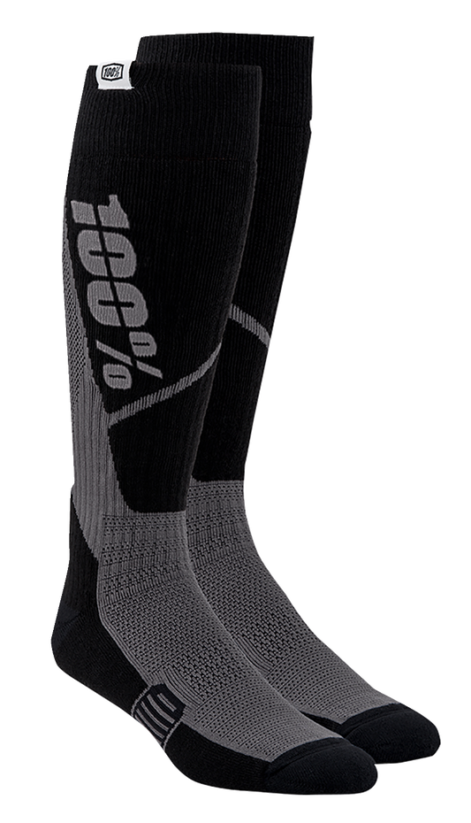 100% Torque Comfort Moto Socks - Black - Large/XL 20053-00002