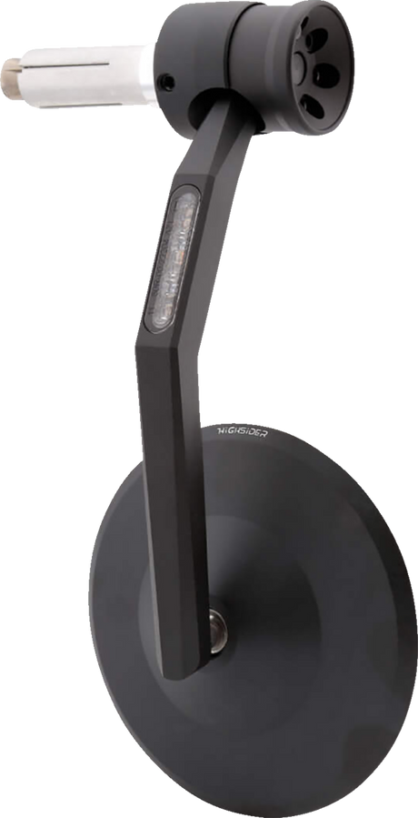 HIGHSIDER Mirror - Montana Rim - Side View - DRL/Turn Signal - Round - Black 301-529