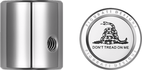 FIGURATI DESIGNS Heel-Toe Shifter Cover - Don't Tread On Me - Stainless Steel FD40-HTSC-SS