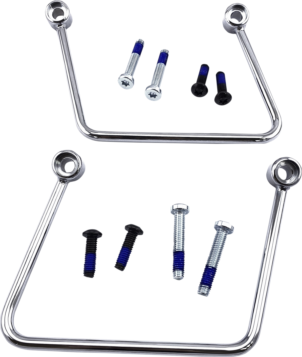 DRAG SPECIALTIES Saddlebag Support Kit - Chrome - '18-'21 S77-0155C