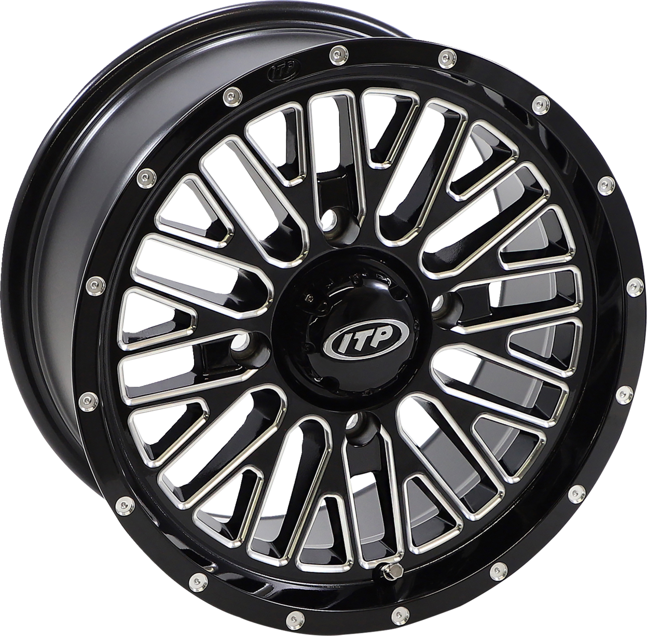 ITP Wheel - Momentum - Front/Rear - Black/Milled - 14x7 - 4/137 - 5+2 (+30 mm) 1422735731B