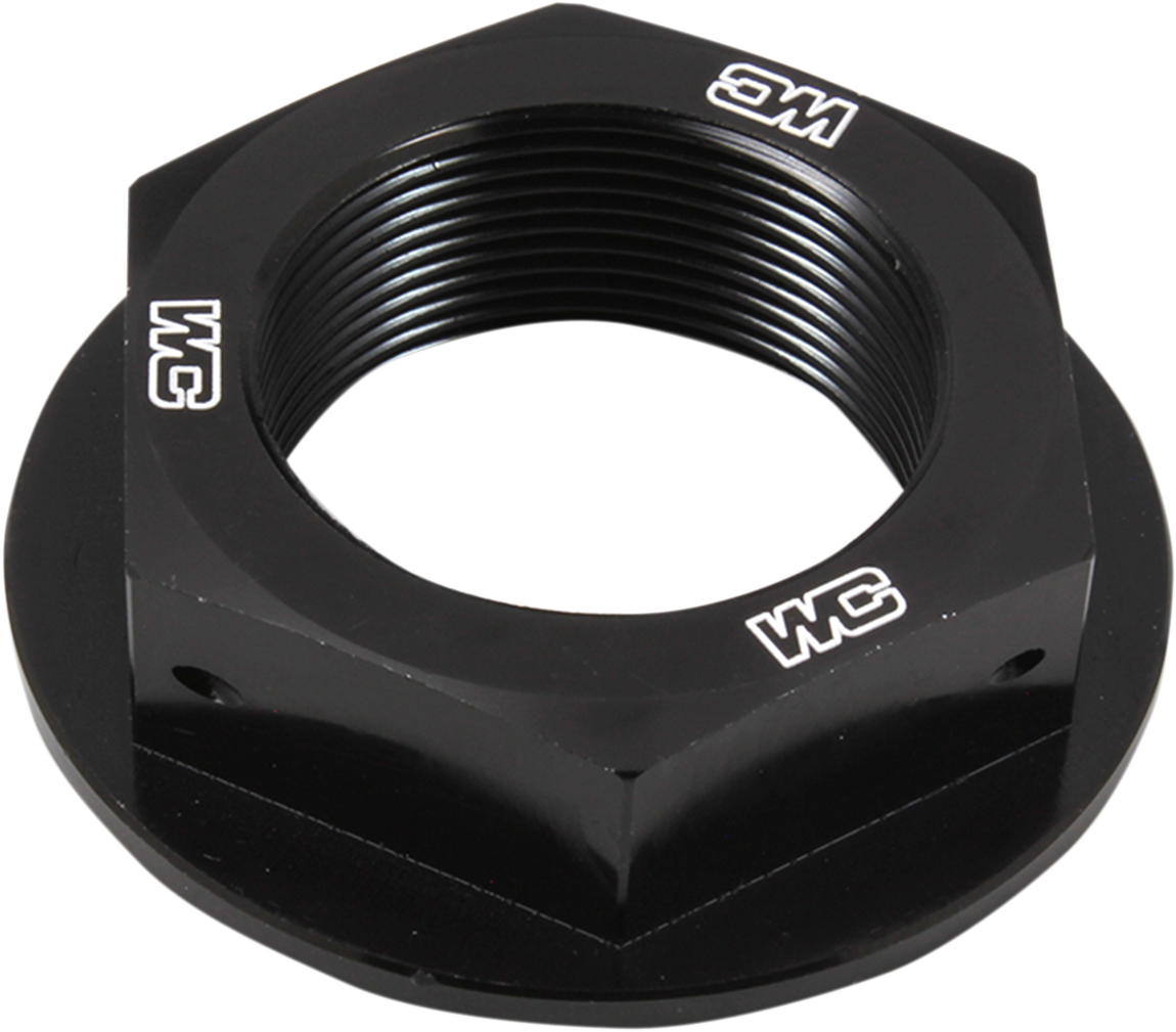 WORKS CONNECTION Steering Stem Nut - Black - Yamaha 24-370