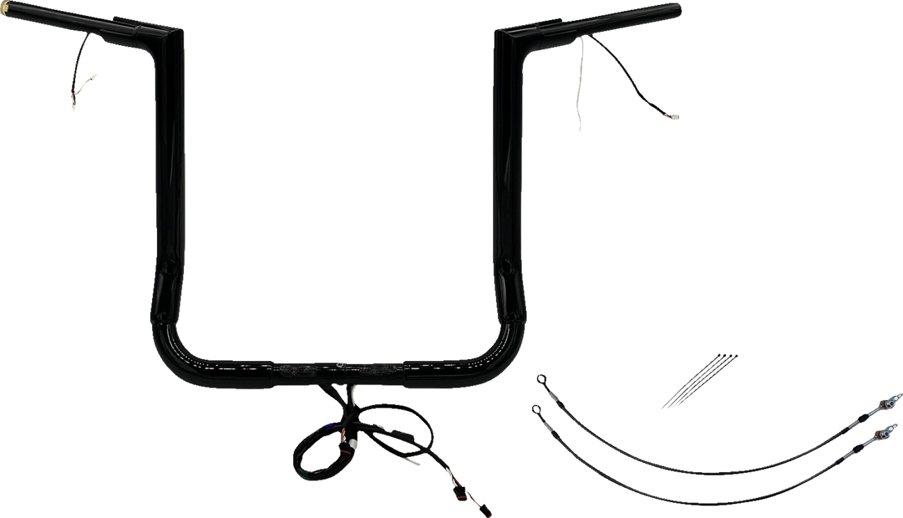 FAT BAGGERS INC. Handlebar Kit - Flat Top - 16" - Black 601216-B