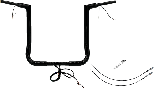 FAT BAGGERS INC. Handlebar Kit - Flat Top - 16" - Black 601216-B