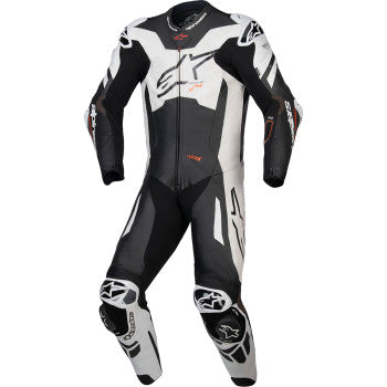 ALPINESTARS GP Plus v4 Sprint 1-Piece Leather Suit - Black/Red Fluo/White - US 48 / EU 58 3150225-1231-58