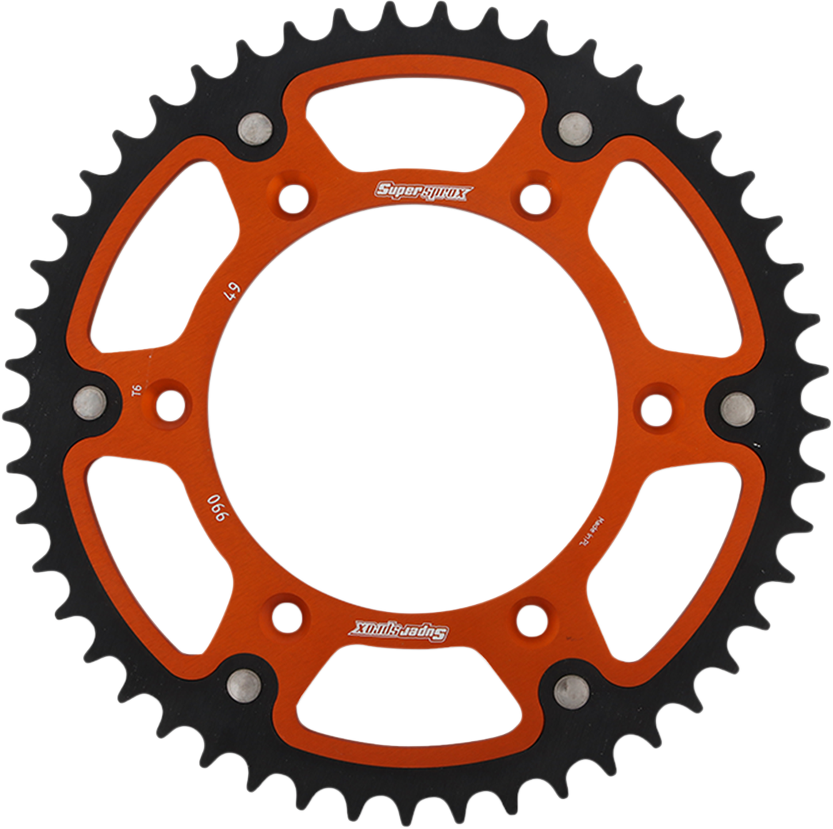 SUPERSPROX Stealth Rear Sprocket - 49 Tooth - Orange - Husaberg/Husqvarna/KTM RST-990-49-ORG