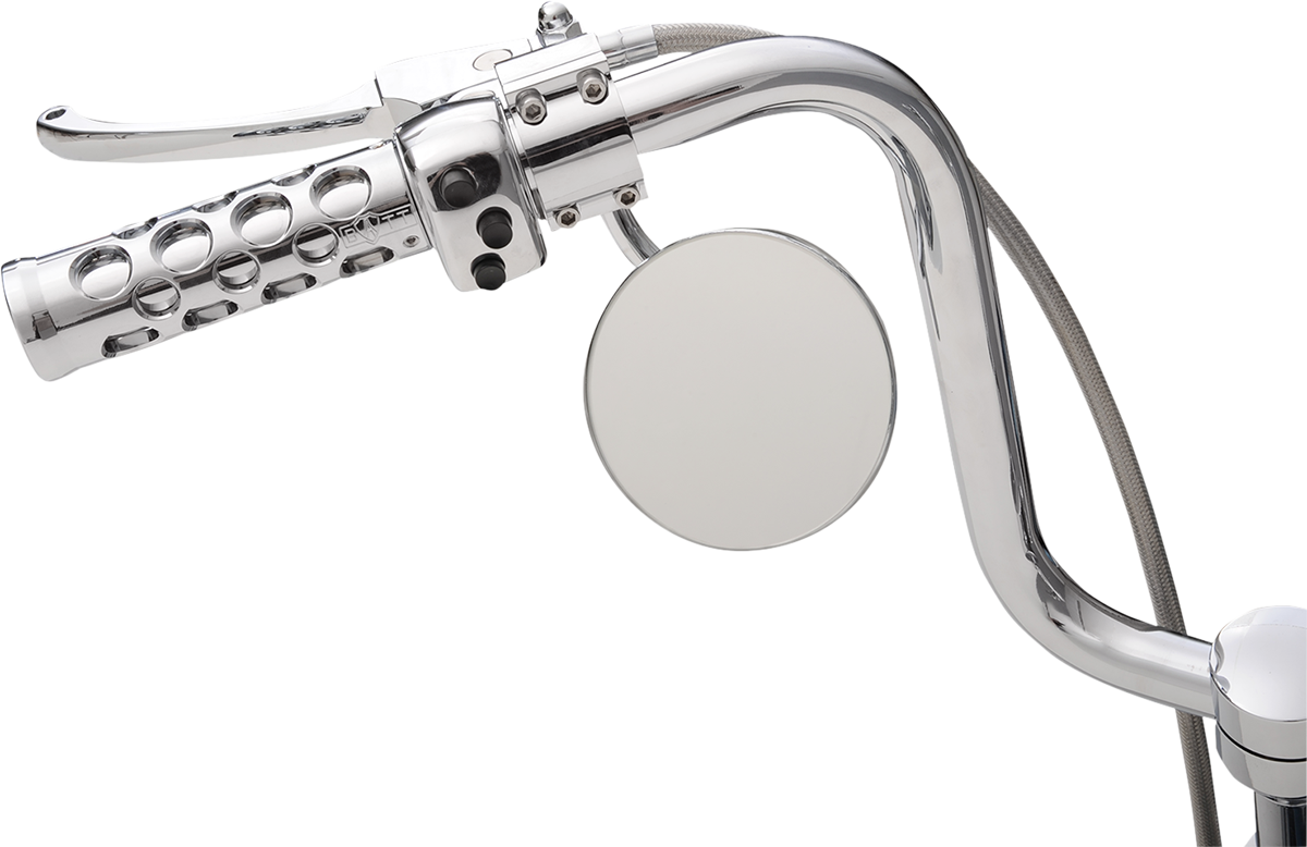 DRAG SPECIALTIES Espejo redondo de 4" - Vástago ajustable KA-1-BC4