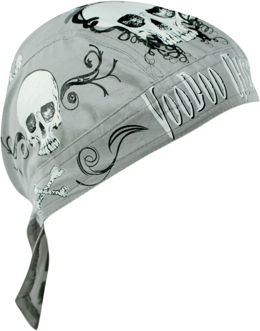 ZAN HEADGEAR Flydanna Head Wrap - Voodoo Child - Gray Z668