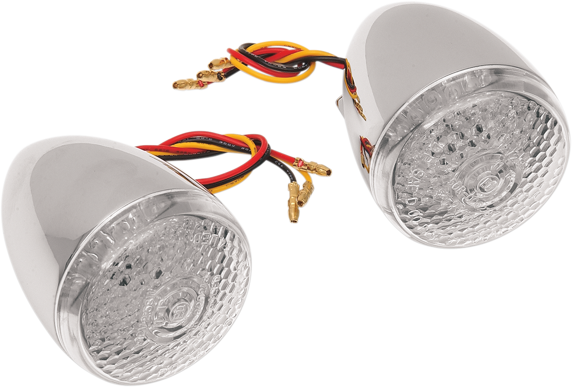 DRAG SPECIALTIES Kit de señales de giro - Transparente/Ámbar 20-6579BCLED