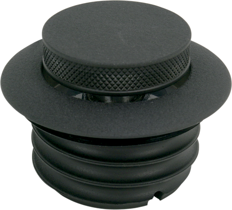 DRAG SPECIALTIES Gas Cap - Non-Vented Pop-Up - Black Wrinkle 03-329B-B