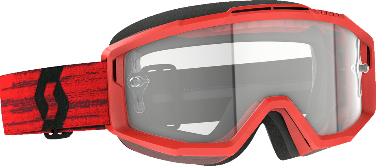 SCOTT Split OTG Goggles - Dark Red - Clear Works 285537-0084113