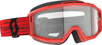 SCOTT Split OTG Goggles - Dark Red - Clear Works 285537-0084113