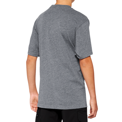 100% Youth Icon T-Shirt - Heather Gray - XL 20001-00011