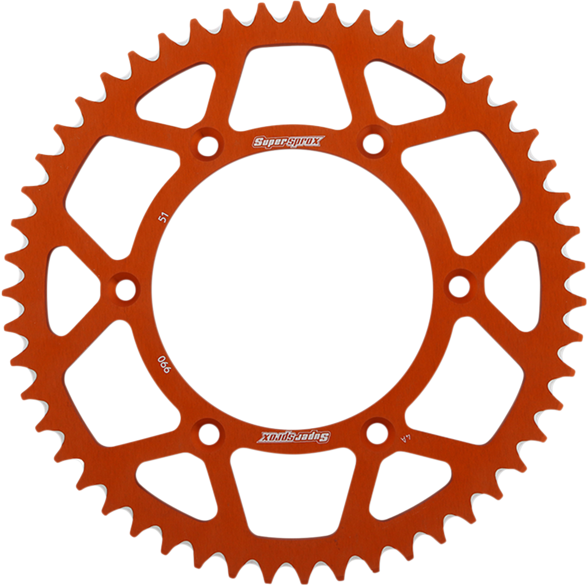 SUPERSPROX Rear Sprocket - Orange - KTM/Husqvarna/Husaberg - 51 Tooth RAL-990-51-ORG