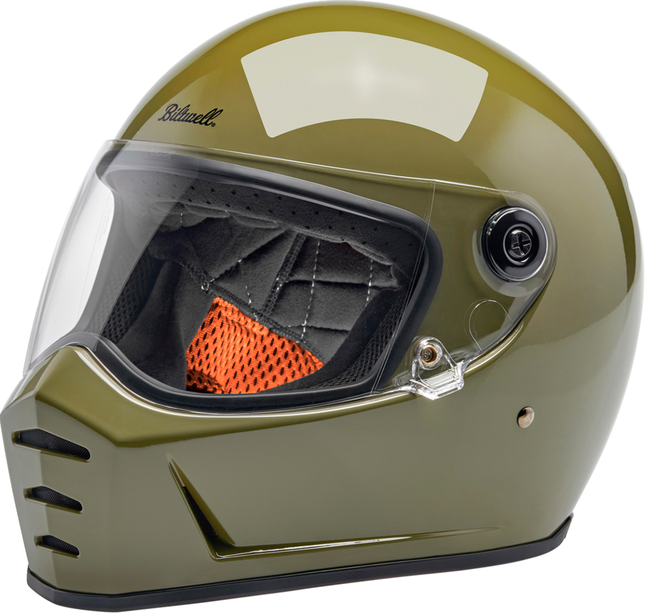 BILTWELL Lane Splitter Helmet - Gloss Olive Green - XL 1004-154-505