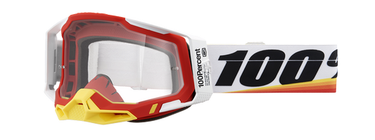 100% Racecraft 2 Goggles - Arsham Red - Clear 50009-00016