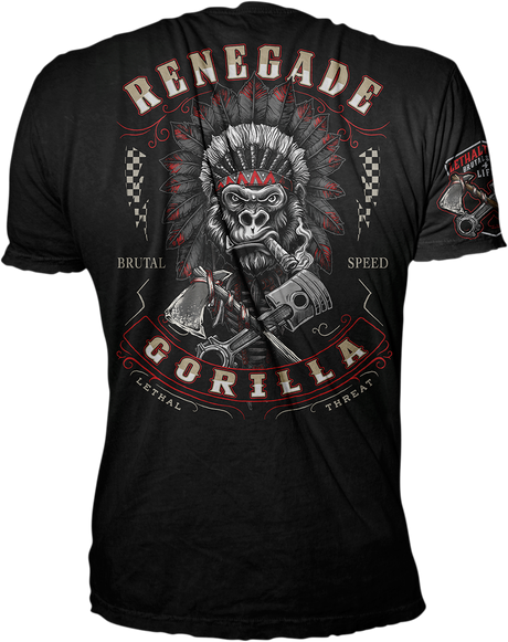 LETHAL THREAT Renegade Biker T-Shirt - Black - XL VV40164XL