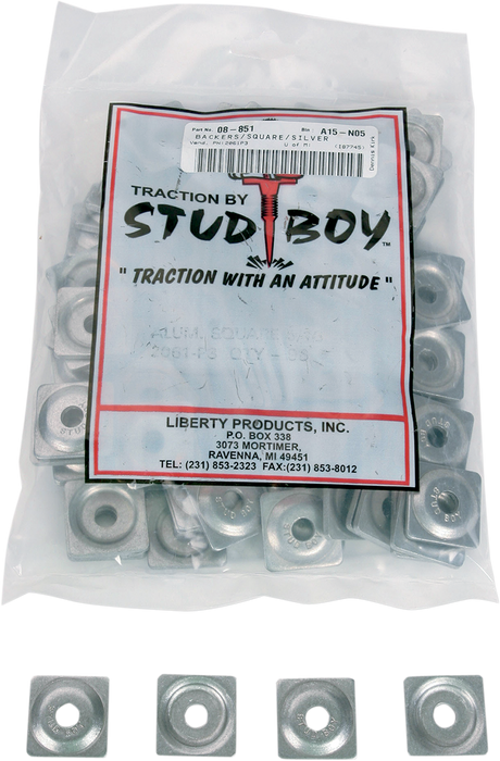 STUD BOY Backer Plates - Aluminum - 5/16" - 96 Pack 2061-P3